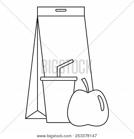 Lunch Pack Icon. Outline Illustration Of Lunch Pack Icon For Web Design Isolated On White Background