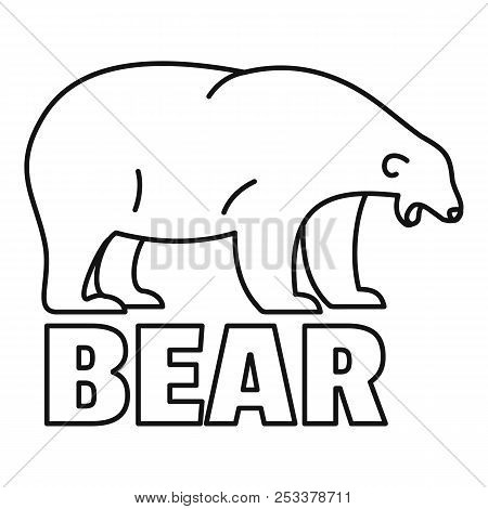 Polar Bear Tears Logo. Outline Illustration Of Polar Bear Tears Logo For Web Design Isolated On Whit