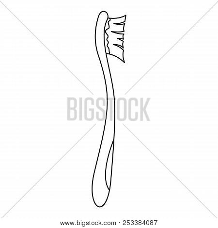 Kid Toothbrush Icon. Outline Illustration Of Kid Toothbrush Icon For Web Design Isolated On White Ba