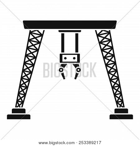 Port Hand Crane Icon. Simple Illustration Of Port Hand Crane Icon For Web Design Isolated On White B