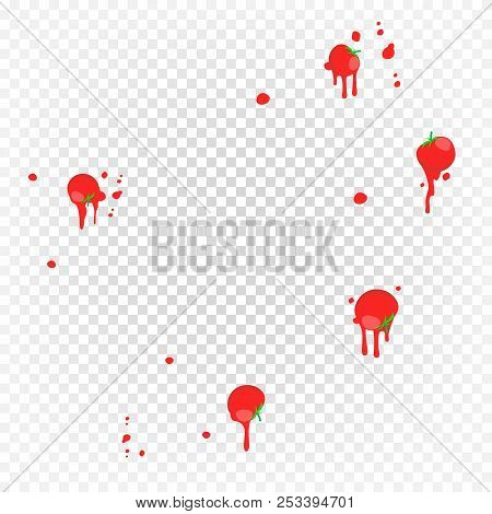 Throw Tomatoes Vector. Having Tomatoes From Crowd. Fail, Unsuccessful, Reverse, Misfortune Concept. 