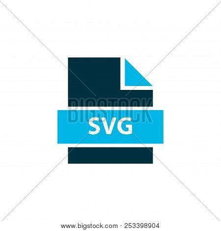 File Svg Icon Colored Symbol. Premium Quality Isolated Document Element In Trendy Style.