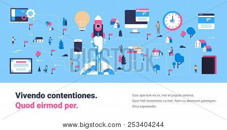 Rocket Launching Vector Photo Free Trial Bigstock