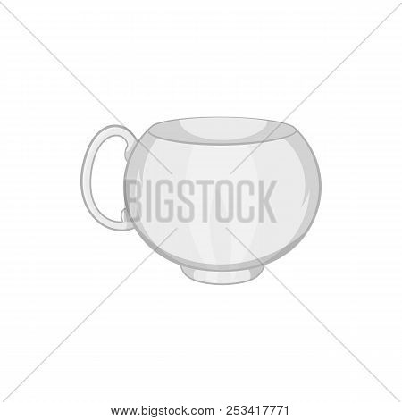 Cup Icon In Black Monochrome Style On A White Background Illustration