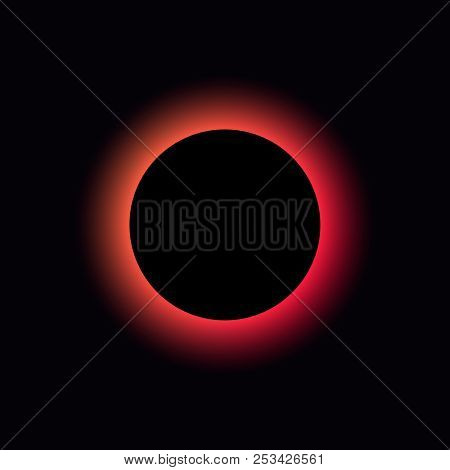 Solar And Lunar Eclipse Vector. Gradient Total Eclipse