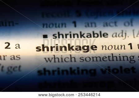 Shrinkage Word In A Dictionary. Shrinkage Concept.
