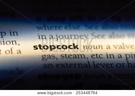 Stopcock Word In A Dictionary. Stopcock Concept.