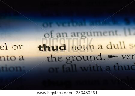 Thud Word In A Dictionary. Thud Concept.