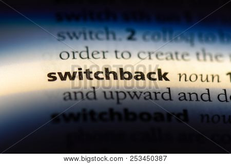 Switchback Word In A Dictionary. Switchback Concept.