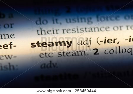 Steamy Word In A Dictionary. Steamy Concept.