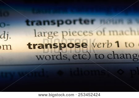 Transpose Word In A Dictionary. Transpose Concept.