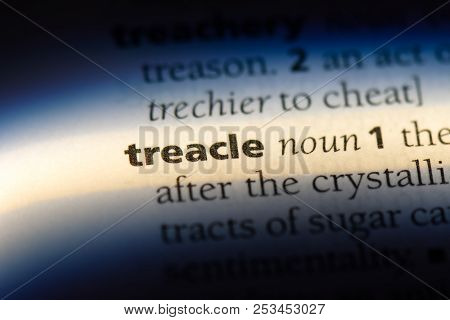 Treacle Word In A Dictionary. Treacle Concept.