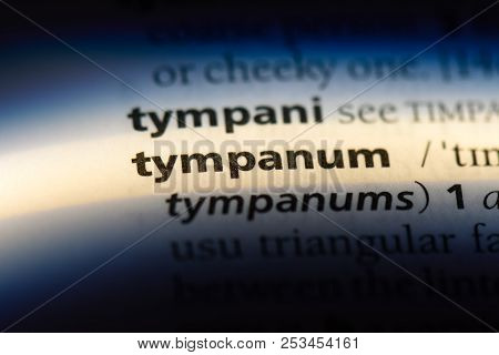 Tympanum Word In A Dictionary. Tympanum Concept.