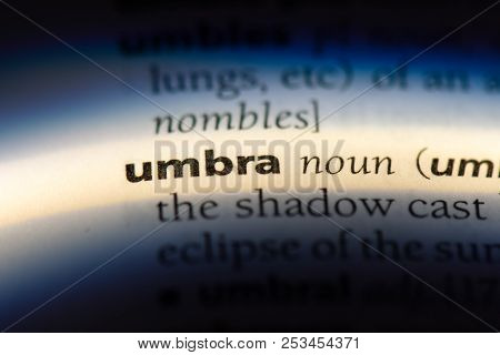 Umbra Word In A Dictionary. Umbra Concept.