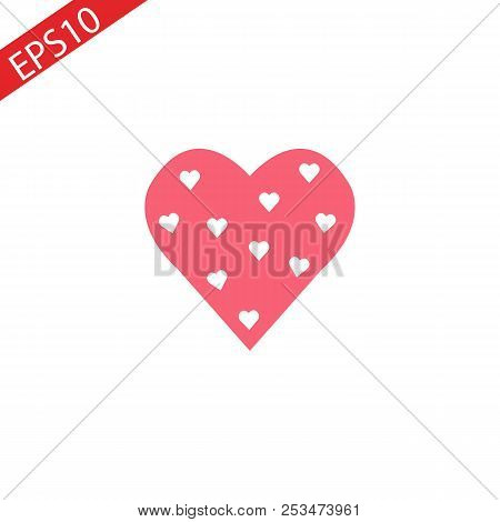 Heart Icon Vector. Perfect Love Symbol. Valentine S Day Sign, Emblem Isolated On White Background Wi