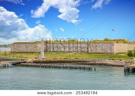 Boston, Massachusetts - September 18, 2014: Fort Independence, In Boston, Is One Of The Oldest Forti