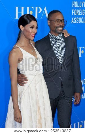LOS ANGELES - AUG 9:  MJ Rodriguez, Billy Porter at the 2018 HFPA Annual Grants Banquet at the Beverly Hilton Hotel on August 9, 2018 in Beverly Hills, CA