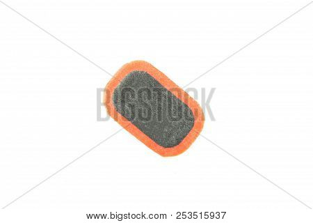 Patch To Puncture Rubber Wheel Chambers, Close-up, Isolate, Botch