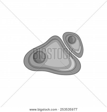 Cell Nucleus Icon In Black Monochrome Style On A White Background Illustration