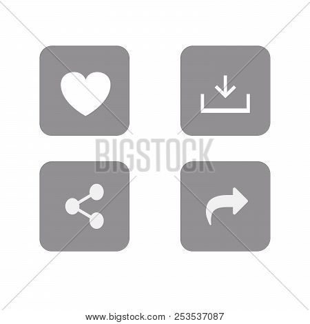 Share Like Icon, Vector Illustration Isolated On White Background.