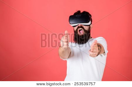 Shooting Gallery Vr. First Person Shooter Shows How Addictive Vr Could Be. Man Hand Gesture As Gun P