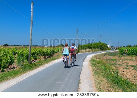 ILE DE RE, FRANCE - JUNE 25 2018: Bicycles on the island Ile the RÃ© on june 25 2018