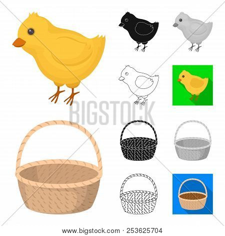 Easter Is A Christian Holiday Cartoon, Black, Flat, Monochrome, Outline Icons In Set Collection For 