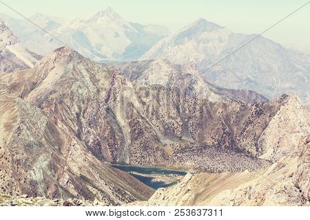 Beautiful landscape of Fann Mountains, Tajikistan