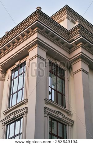 Closeup Of An External Corner Of A New Building In Skopje