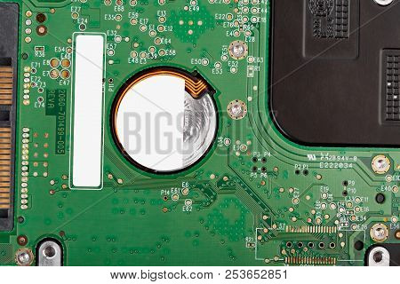 Hard Drive Isolated On White Background. Hdd. Major Components Of A 3.5-inch Sata Hard Disk Drive: P