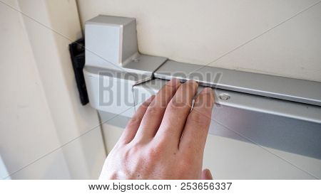 Fire Door Handle Of Fire Exit For Emergency Evacuation