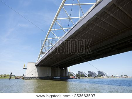 Van Brienenoordbrug Over River Nieuwe Maas In Dutch City Of Rotterdam In The Netherlands