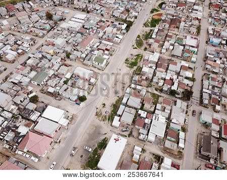 Aerial View Over Poor Township In South Africa