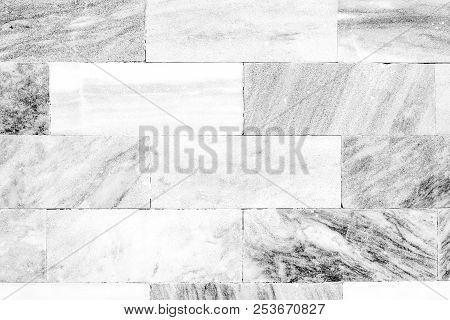 White Marble And Gray Texture Birck Background.