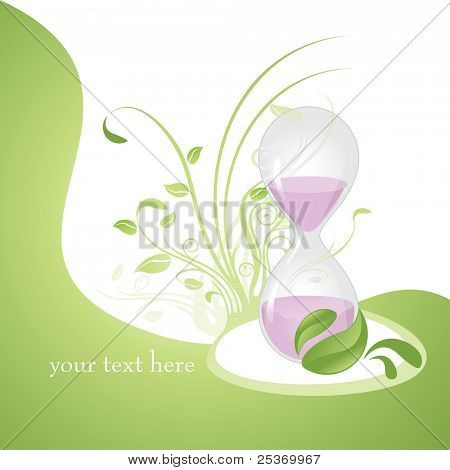 anti-invecchiamento concetto clessidra illustrazione vettoriale, correlati con medicine alternative salute ed