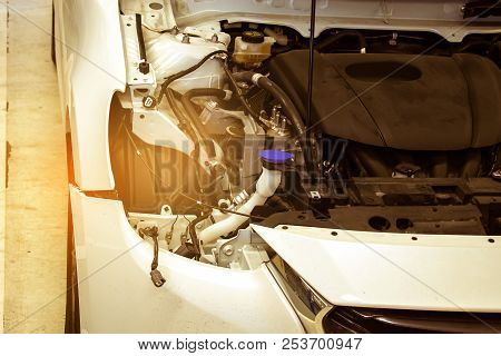 Engine Car In The Center Service For Customer Using Wallpaper Or
Background For Transport Automotive