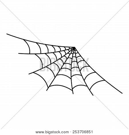 Semi Round Spiderweb Icon. Outline Illustration Of Semi Round Spiderweb Icon For Web