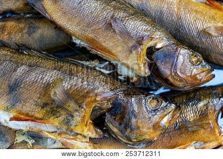 Hot Smoked Fish. Smoke. Smoked Meat. Smoked Fish. Smoking Room Cooked At The Stake. Perch. Smoked Fi