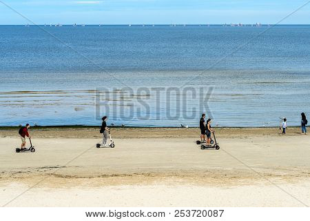 Jurmala, Latvia - August 14, 2018: Jurmala Is A Famous Tourist Resort In Latvia And Baltic Region, E