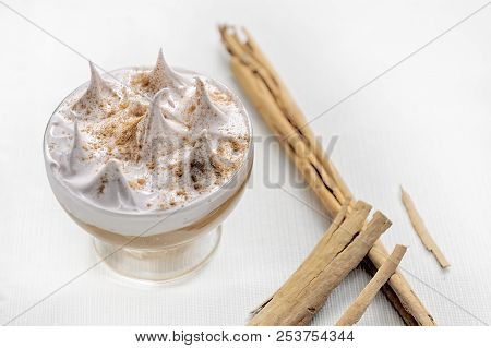 Traditional Peruvian Dessert Called Suspiro A La Lime A
