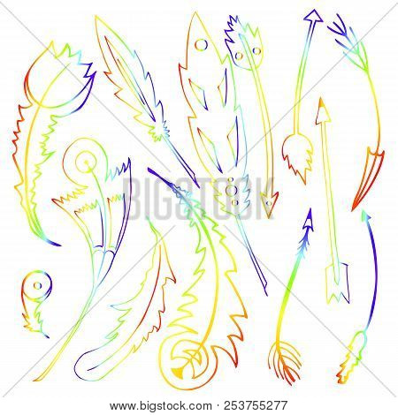 Vector Tribal Elements For Design, Ethnic Isolated Elements For