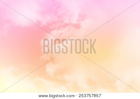 Artistic Soft Cloud And Sky With Pastel Color  ,nature Abstract Background