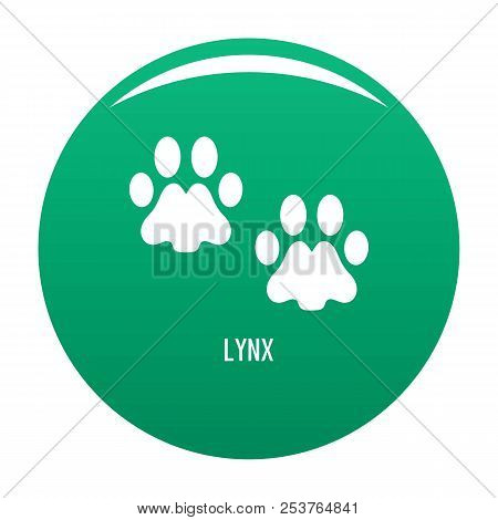 Lynx Step Icon. Simple Illustration Of Lynx Step Vector Icon For Any Design Green