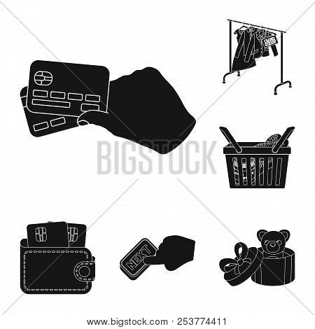 E-commerce And Business Black Icons In Set Collection For Design. Buying And Selling Vector Symbol S