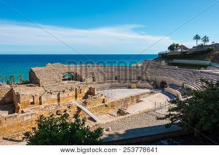 Roman Amphitheatre In Tarragona, Costa Dorada, Catalonia, Spain