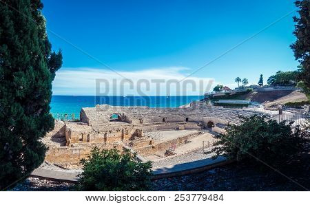 Roman Amphitheatre In Tarragona, Costa Dorada, Catalonia, Spain