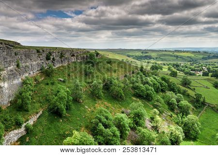 A View Of Malham Cove In The Yorkshire Dales National Park