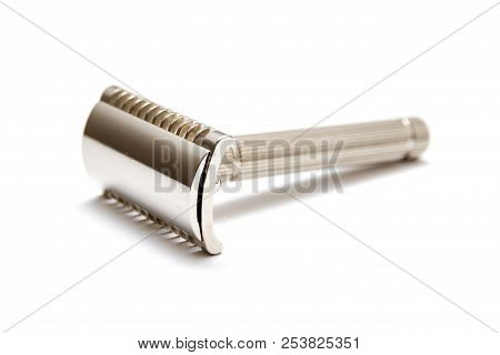 Traditional Double Edge Open Comb Safety Razor Isolated On White Background