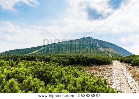 The Road To The Highest Mountain In Czech Republic (snezka) In Giant Mountains (krkonose)