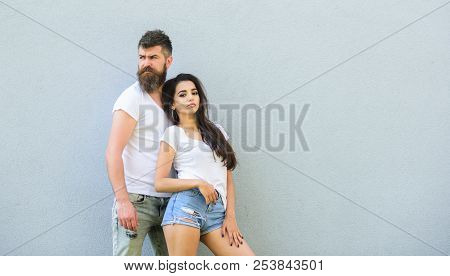 Fashion Trend Comfortable Simple Clothing For Man And Woman. Modern Youth Choose Comfortable Clothin